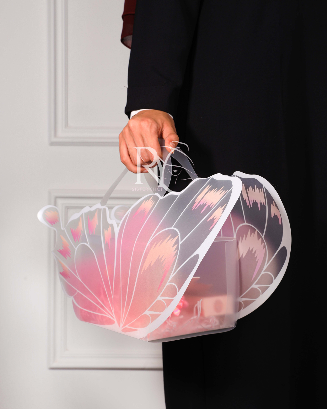 تغليف ببوكس الفراشة مع كرت معايدة